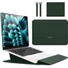 Hinnwer 13 14 Pollici Custodie per PC Portatile Borsa con Funzione Stand per MacBook Air 13 M5/M4/M3/M2/M1 A3113 A2681 A2337, MacBook Pro 14 M5/M4/M3/M2 A3112 A3401 A3185 A2992 A2918 A2779 Verde