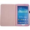 PhoneNatic Copertura di Cuoio Artificiale Compatibile con Samsung Galaxy Tab 3 7.0 - Wallet Rosa - Cover + Pellicola Protettiva