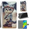 KENHONER Custodia per Xiaomi Redmi Note 9, gatto | Portafoglio Pelle PU, Magnetica, Resistente Agli Urti, Scomparto Carte Credito, Pieghevole, Flip Libro, Motivo