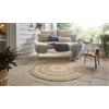 Hanse Home NORTHRUGS Almendro - Tappeto per interni ed esterni, rotondo, diametro 200 cm, tessuto piatto, effetto sisal, design scandinavo, resistente alle intemperie, per balcone, terrazza, giardino d'inverno