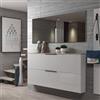 Dmora Scarpiera Tubatse, Mobile portascarpe, Armadio da Ingresso Multiuso, Mobiletto per Calzature, Made in Italy, 160x19h80 cm, Grigio Lucido e Rovere