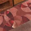 PETTI Artigiani Italiani - Tappeto Antiscivolo Lavabile, Tappeti Runner Cucina, Passatoia per Cucina, 50x140 cm, Disegno Geo Cerchio Rosso, 100% Made in Italy
