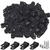Glarks 60 morsetti a vite in nylon nero da 1/4 di pollice tipo R, con 60 viti per kit di fili, cavi, condotti e condotti cavi (nero)