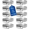 VIOKS 10 fascette stringitubo, fascette stringitubo per piscina, diametro | Fascette stringitubo per tubo della benzina, fascetta per tubo della lavatrice, set di fascette stringitubo