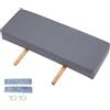 LeeQinersw Estensione per Lettino Da Massaggio Cuscino Poggiapiedi Supporto Gambe Cuscinetto Prolunga in Pelle PU E Spugna Adatto per Uso Professionale E, Grigio