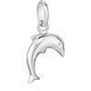 NKlaus ciondolo a catena delfino argento 925 anti appannamento lucido 9x10mm delfino talismano 9720