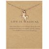 Self-Discovery Mala Collana Ispirazionale per Donne - Pendente Unico in Oro, Gioiello Spirituale Regalo (Unicorno Magico)