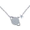 Yumilok Collana con ciondolo a forma di stella, in argento Sterling 925, con zirconi, regolabile, con ciondolo per donne e ragazze