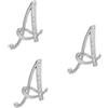 LIFKOME 3 Pz spilla da colletto alla moda spilla con lettera lettera spille a scialle lucida da petto in strass alfabeto gioielli da colletto clip per o