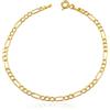 gioiellitaly Bracciale in oro giallo 18 kt maglia 3+1 lunghezza fissa 19 cm (non regolabile) gioiello unisex uomo donna Made in Italy