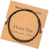 Candyfancy Morse Code Braccialetto Messaggi Segreti Fatto a Mano Perline di Legno Amicizia Codice Braccialetto Braccialetto Incoraggiamento Braccialetti Regolabile Regalo Gioielli Per Amici, Legno