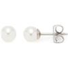 JEWELS BY LEONARDO Orecchini Almina 1 paio - Orecchini in acciaio inox color argento - semplice e classico tappo di perle - Gioielli regalo per donne - 023537