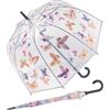 Esprit Ombrello lungo AC Domeshape Copper Stripes, Trasparente/multicolore, 90 cm, Cupola