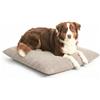 4L Textil Cuccia Cane velluto a coste Cuscino Cane Taglia Grande e Media Cuscino per Cani sfoderabile e lavabile (80x60 cm, Latte(Strisce))
