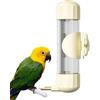 Generic Bottiglia d'acqua per uccelli, 200 ml, dispenser automatico trasparente per calopsitte, parrocchetti, design con perno di accensione