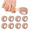 Wanmu 8 rotoli di cuscinetti per dita dei piedi, 2,5 cm, protezioni per dita dei piedi, per uomini, donne, corridori, sollievo dal dolore, calli, vesciche, calli (colore della pelle)
