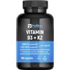 HyBlue Vitamina D3 K2 Mk7 180 Cps, 100% Vegano, Fino 6 Mesi
