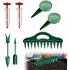 BKEPDY 7 Pezzi Distributore di Semi con 12 Fori Seminatrice Distributore di Semi Forchetta da Piantare Paletta da Trapianto con Spargitore Manuale Regolabile per la Semina in Giardino