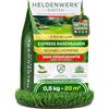 HELDENWERK® Semi per prato a germinazione rapida, 0,5 kg/20 m², estivi, 100% garanzia germicida, per condizioni meteorologiche tedesche, semi di erba per la risemina e neusemina, per sport e prati da