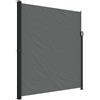 KGFHERENB Tenda laterale estensibile, antracite, 220 x 500 cm, protezione dagli sguardi indiscreti per giardino, terrazza e balcone, paravento con sistema di ritorno automatico, divisorio stabile in