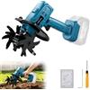 kswiown Motozappa Portatile Compatibile con Makita 18V, Fresatrice da Giardino Elettrica, Zappatrice per Terreno e Prato (Senza Batteria e Caricatore)