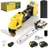 OranTom Tagliasiepi a Batteria, Forbici Tagliaerba 2 in 1 con Batteria 2x 2,0 Ah | Brushless 400 W, 18,000 RPM, Lama Tagliasiepi (23 cm) e Lama Cesoia (13 cm), per Scolpire e Mantenere il Giardino