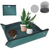 FEIQIAO Tappetino da giardino in pelle, portatile, per piante grasse, impermeabile, pieghevole, da rinvasare (blu, 110 cm x 75 cm)