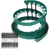 GARDENIX LineBORDER flessibile in plastica Bordo per prato in, 20 ancoraggi a terra, lunghezza 10 m, altezza 4 cm, Verde