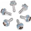 Bewinner Barb Fittings 6 PCS PC Raffreddamento ad acqua Raccordo a due getti G1 / 4 Filettatura Barb Connettore per tubo, acciaio inossidabile(7.2mm)