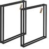 LAMO Manufaktur Gambe per il tavolo da pranzo | Scrivanie Frame | Profilo 20x20 mm | 70x72 cm (L x A) | Nero | 2 pz., LTS-18-L-EE-9005