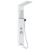 FIVMEN Pannello doccia in acciaio inox, colonna doccia, 5 funzioni, doccia a cascata, getti massaggianti, doccetta a mano, rubinetto per vasca da bagno, set completo, bianco
