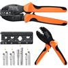 COCOSY Pinza crimpatrice solare 2,5-10 mm², 2,5-10 mm², 2,5 mm², 4 mm², 6 mm², 10 mm² (AWG 14-8) per impianti PV, pinza crimpatrice di precisione per spina solare e cavo solare