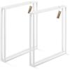 LAMO Manufaktur Gambe per il tavolo da pranzo | Scrivanie Frame | Profilo 20x20 mm | 50x72 cm (L x A) | Bianco | 2 pz., LTS-18-L-CC-9016
