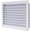 AERZETIX Griglia di ventilazione 175x125 mm da incasso in plastica ASA per interno e esterno/colore bianco