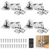MIGUBIGU 4PCS Cerniere per Ante Cucina 165°, Cerniere per Mobili Pieghevoli | Cerniera per Legno Robuste con Ammortizzate Tazza 35mm, con Basette Slide-On Incluse, per Porte Armadio Mobili, Silenzioso