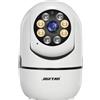Jortan Tech JT-8172HJS, telecamera di sicurezza interna, rotazione panoramica, visione notturna, audio bidirezionale, rilevamento del movimento PIR, rilevamento delle persone, memorizzazione, connettività Wi-Fi