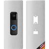 iSecur Pannello in acciaio inox adatto per videocitofono Blink, 10 x 26 cm | Campanello in acciaio inox per Blink Video Doorbell, nasconde i vecchi fori di foratura, robusta stazione della porta