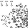 QUARKZMAN 100 Set Di Rivetti A Cappello Singolo 7mm Acciaio Testa Argento | Al Carbonio, Tonda, Borchie Chiodi Fissaggi Tubolari, Per Riparazioni Decorazioni Artigianato In Pelle