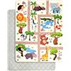 decalsweet Tappeto Gioco Bambini 150×180cm, Addensato 2cm Tappeto Gioco Neonato, Antiscivolo Pieghevole Tappeto Cameretta Bambina & Bambino, Tappeto Tummy Time Neonati (Lo Zoo)