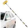 Generic Spazzola per lavaggio auto, 160 cm, 4 sezioni, asta in ABS e PVC | testa della spazzola da 25,4 x 10,2 cm, manico lungo senza , per tubo 'acqua, strumento di pulizia esterna per SUV, camion e
