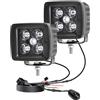 SUPAREE 2PCS Fari Led Trattore 12V 3 Luci di Lavoro Fuoristrada 6000K