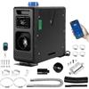Ikodm Riscaldamento diesel da 12 V, 8 kW, riscaldamento diesel da 5 l, con app Bluetooth e telecomando, riscaldatore ad aria diesel, monitor LCD per camion, camper, barche, auto, nero