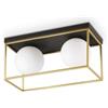 Ideal Lux LINGOTTO PL2 OTTONE Mod. 198149 Lampada Da Soffitto 2 Luci