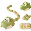 WANWEN Magnetic Snake Game Toy Eating Itself, serpente giocattolo radiocomandato con luci e suoni, divertente gioco interattivo di sfida genitore-figlio per bambini e bambine (Green*B)