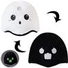 Capgoost Peluche Halloween, 10 CM Reversibile Peluche Fantasma, Giocattolo di Peluche Bambini, Fantasma Halloween Decorative, Cuscino Decorative Autunnali Regalo per Casa, Bambini Camera, Auto