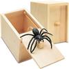 YAJIMAOY Scatola Scherzo Ragno, Spider Box di Legno, Scherzi Divertenti Ragno Giocattolo Scatola, Scatola per Scherzi Scatole di scherzi a Sorpresa per Carnevale Pesce d'aprile Natale Halloween