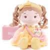 LeyaDoll Bambola Morbida per Bambini (40 cm), Prima Bambola in Stoffa per Bambina di 1 Anno, Regalo di Compleanno e Natale, Giocattolo di Peluche per Neonati e Bambini Sunny-and-Her-Pet-Cat
