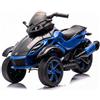 Garvee Moto Elettrica per Bambini a 3 Ruote Stile ATV con Doppio Motore 45W | Triciclo Elettrico 12V per Bambini 3+ Anni con Musica, Fari LED, USB, Velocità 3-7 km/h, Carico 30 kg, 100x51x57 cm, Blu