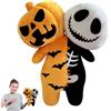 POPOYU Cuscino con teschio e zucca, 30 cm, creativo, carino e spaventoso, cuscino decorativo per bambini, per Natale, compleanno, decorazione per letto o divano