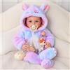 BABESIDE Bambola Rinata da 17 pollici Bambina Realistica Neonata | Corpo in Tessuto Morbido, Occhi Aperti, Capelli Dipinti a Mano, Accessori Inclusi, Regalo di Natale o di compleanno